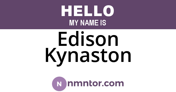 Edison Kynaston