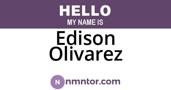 Edison Olivarez