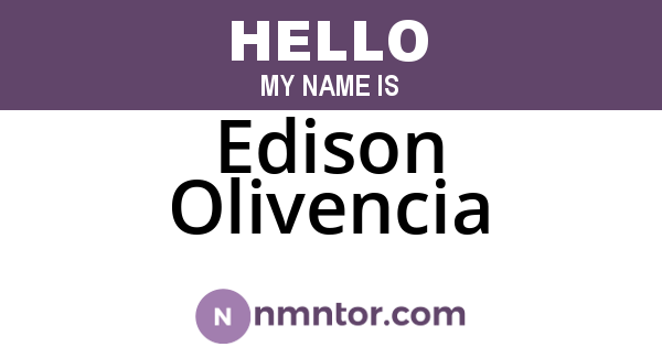 Edison Olivencia