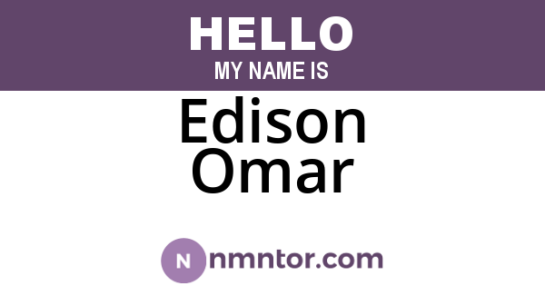 Edison Omar