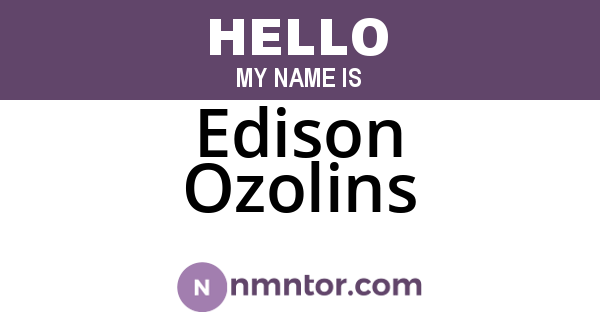 Edison Ozolins