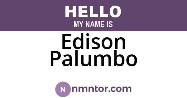 Edison Palumbo