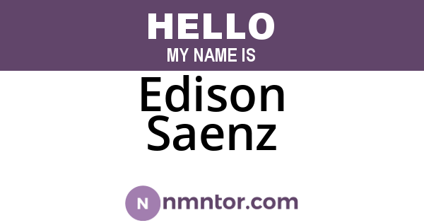 Edison Saenz