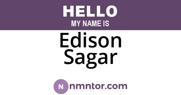 Edison Sagar
