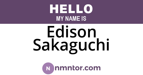 Edison Sakaguchi
