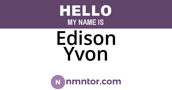 Edison Yvon