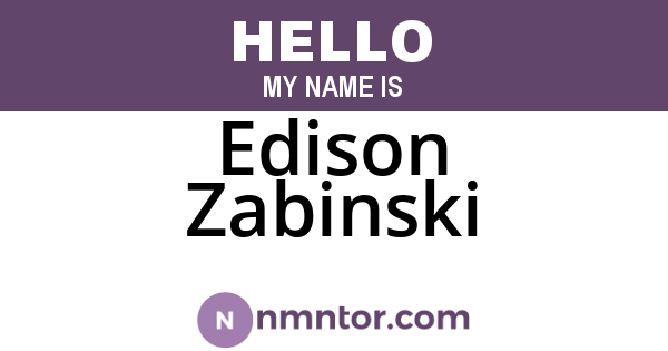 Edison Zabinski