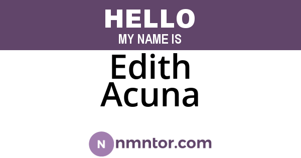 Edith Acuna