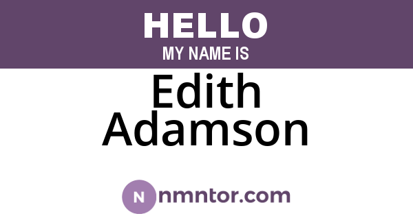 Edith Adamson
