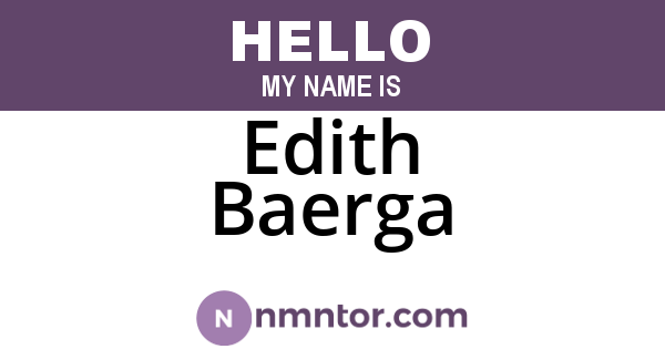 Edith Baerga
