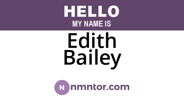 Edith Bailey