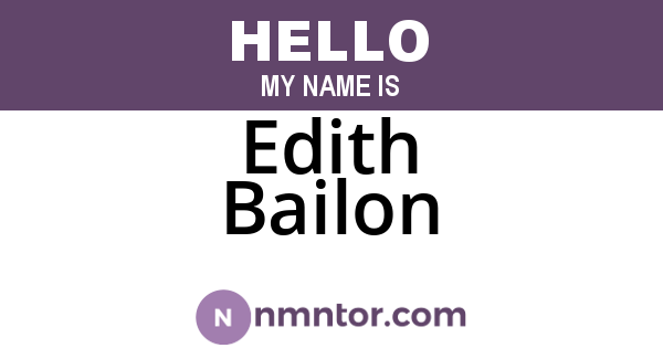 Edith Bailon