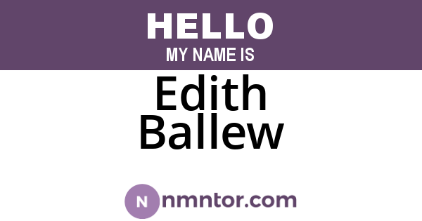 Edith Ballew