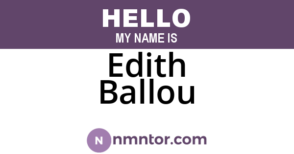 Edith Ballou
