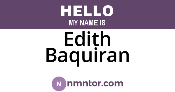 Edith Baquiran