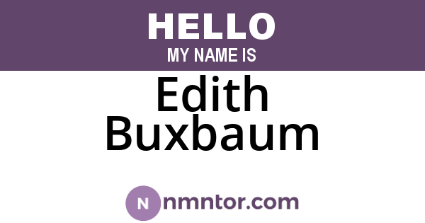 Edith Buxbaum
