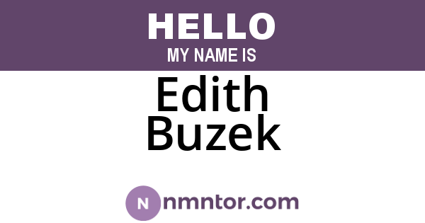 Edith Buzek