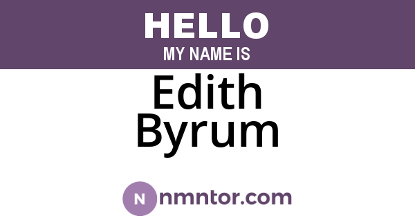 Edith Byrum