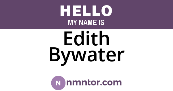 Edith Bywater