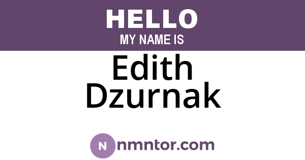 Edith Dzurnak