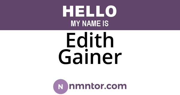 Edith Gainer