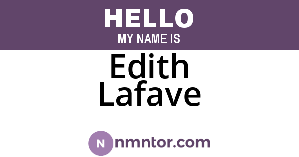 Edith Lafave