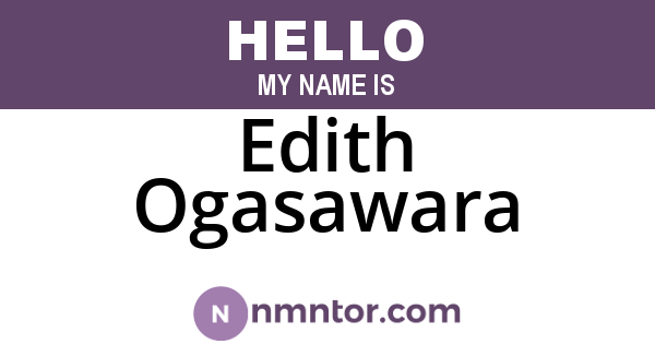 Edith Ogasawara