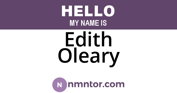 Edith Oleary