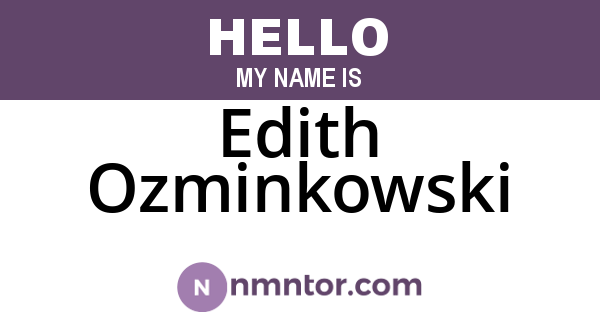 Edith Ozminkowski