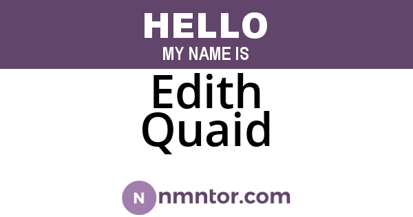 Edith Quaid