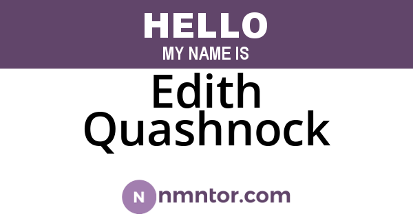 Edith Quashnock