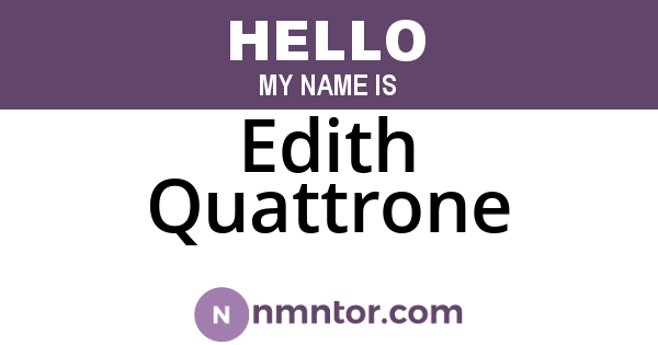 Edith Quattrone