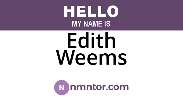 Edith Weems