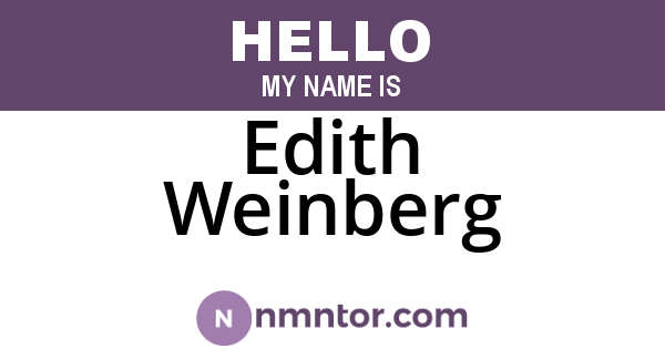 Edith Weinberg