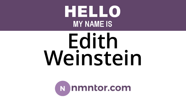 Edith Weinstein