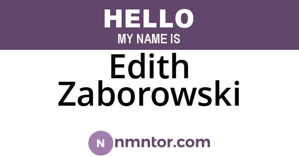 Edith Zaborowski