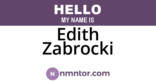 Edith Zabrocki