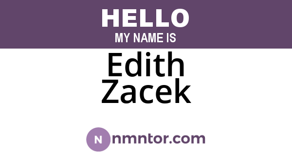 Edith Zacek