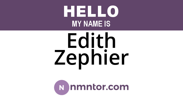Edith Zephier