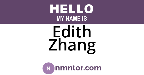 Edith Zhang