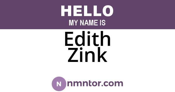 Edith Zink