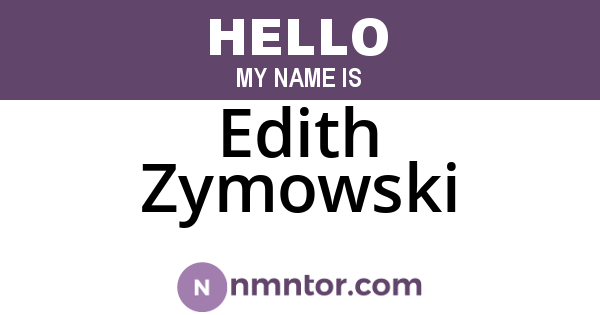 Edith Zymowski