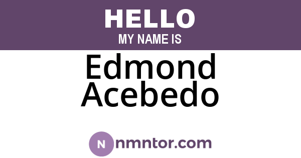 Edmond Acebedo