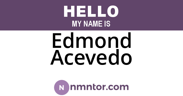 Edmond Acevedo