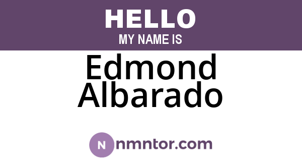 Edmond Albarado