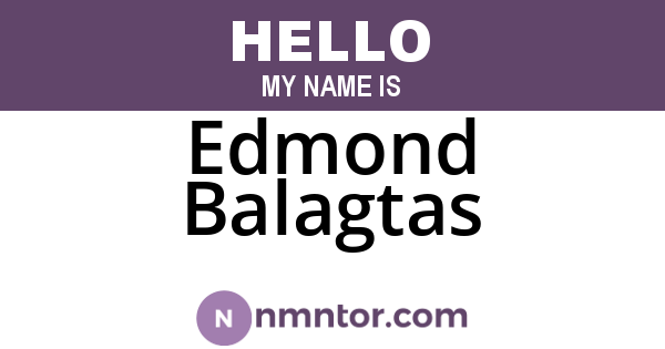 Edmond Balagtas