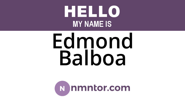 Edmond Balboa