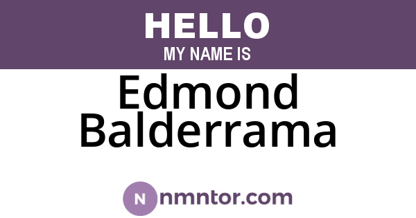 Edmond Balderrama