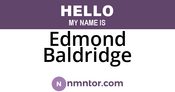 Edmond Baldridge