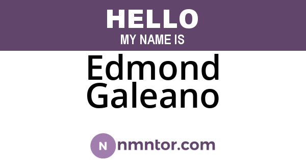 Edmond Galeano